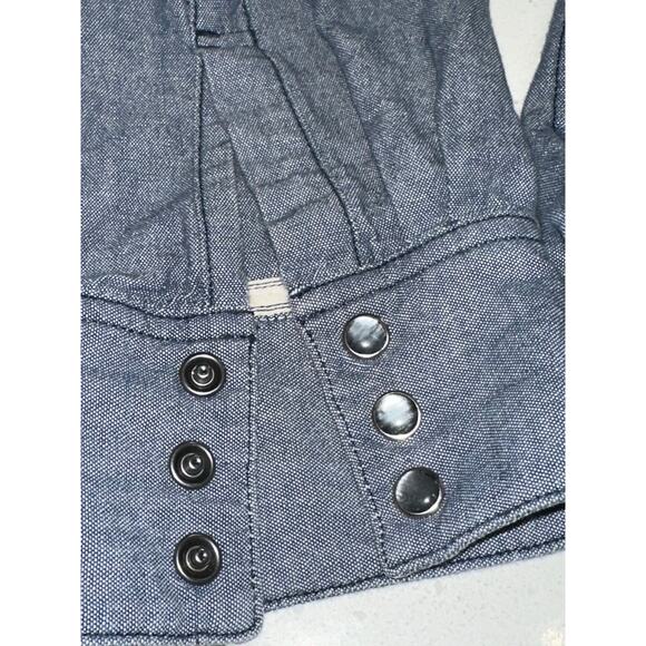 Levi’s Men’s Denim Shirt Pearl Snap Button XXL Lightweight Western Cowboy Rodeo - Picture 8 of 12